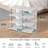 ZOINLIY Closet, Stackable Shoe Organizer for Small Shoe Rack for Entryway, Bedroom, Dorm Rooms, Free Standing Shoe
