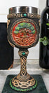 Ebros Colorful Celtic Knotwork Cosmic Sacred Tree of Life Yggdrasil Wine Goblet, 5oz Vial of Fertility and Immortality