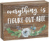 Inspirational Wood Grain Mini Block Sign - 4" Everything is Figure-out-able