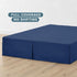 Bare Home Queen Bed Skirt - 15-Inch Tailored Drop, Easy Fit with Center & Corner Pleats (Queen, Dark Blue)