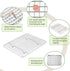 TeamFar Toaster Oven Pan with Rack Set, 9’’ x 7’’ x 1’’ Stainless Steel Baking Tray with Mini Cooling Grid Rack, 2pcs