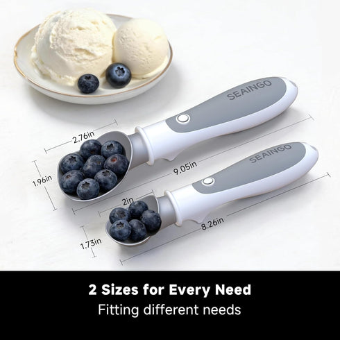 Frozen SEAINGO Heated Ice Cream Scoop - Rechargeable, ON/OFF Safety Lock Switch, Two Warming Modes, Ergonomic Handle