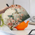 Hummingbird Flower Print Tea Cozy Insulated Tea Pot Dust Cover Teapot Cozy Breakfast Keep Warmer Tea Pot Cover Durable Tea Kettle Protector for Home Kitchen Tabletop Decor