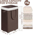 75L CHICVITA Rolling Laundry Hamper with Wheels, Clothes Hampers for Laundry and Removable Wash Bag, Large Laundry