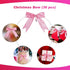 Waydress 36 Pieces Bow Decor, Pink Christmas Tree Bow Ornament, Glitter Ribbon Bowknot for Wreath Garland, Party Crafts
