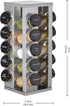 20 Countertop 5 Kamenstein Jar Heritage Revolving Spice Rack with Spices Included, Brushed Stainless Steel Rotating