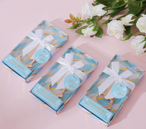 Yuokwer 24 (Blue-3) pcs Baby Shower Favors for Guest Bottle Opener Baby Shower Keepsake Baby Shower Return Gift