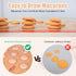 Set of 3 Silicone Baking Mats for Macarons - Non Stick Cookie Oven Liners (2 Half Sheet, 1 Quarter Sheet) - Red, Blue,
