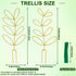 2 12 Inch 50 AUGSUN Pcs Gold Trellis Leaf Shape Metal Plant Support with Ties for Climbing Potted Plants Houseplant