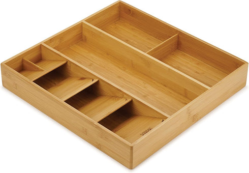 Joseph Joseph DrawerStore Compact Utensil Organizer For Kitchen Drawer Silverware, Flatware Tray, Large, Bamboo by Joseph Joseph