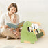 SheSeek 4 Toddler Bookshelf Double-Sided with Tier Deep Sleeves Kids Wooden Montessori Book Rack for Baby Nursery Room