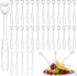 YEAJOIN 300PCS Disposable Plastic Fruit Forks, Mini Cake Forks, Tasting Appetizer Cocktail Picks for Small Desserts