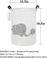 QUEENLALA Large Storage Basket, Collapsible Round Laundry Hamper, Boys and Girls Hamper with Parent-child Elephant