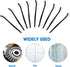Double-Ended Nylon Cleaning Brushes, Set of 9, Ideal for Small Objects, Black & White with Plastic Handles