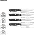 Farberware Triple-Riveted 4-Piece Steak Knife Set, High-Carbon Stainless Steel, Set of 4, Black