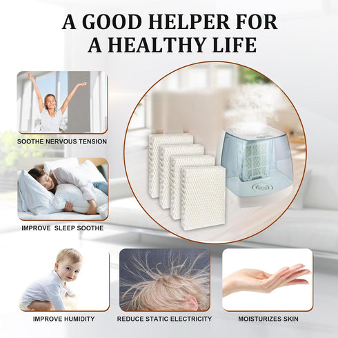 4 Pack Wf813 Eqwf813 Humidifier Filters Compatible with Equate and ProCare Cool Mist Humidifier