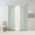 Madison Park Emilia Faux Silk Curtain, 120"L x 50"W, Dusty Aqua, Room Darkening, DIY Twist Tab Top
