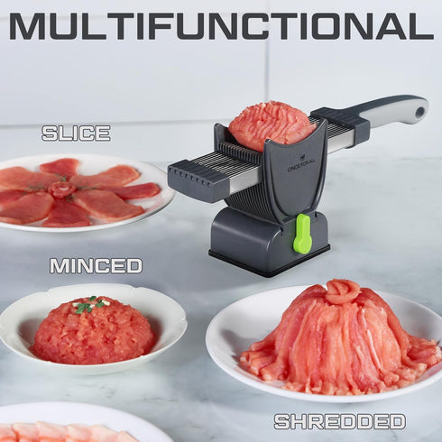ONCE FOR ALL Meat Slicer Cleaver Kitchen Knife Set for Meat Slicing, Manual Fresh Meat Cutter for Home Cooking