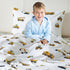 3-Piece Set Twin Size Bed Sheet by Coukouchyi, Soft & Breathable Kids Fitted & Flat Sheet for Boys with Deep Pocket