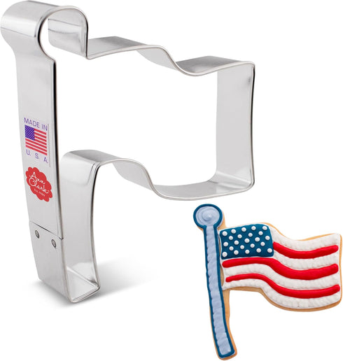 Flag Cookie Cutter, 4.75", Made in USA by Ann Clark
