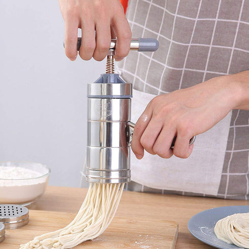 JETH 5 (18.5x14cm) Manual Noodle Pasta Maker Spaghetti Kitchen Tool Stainless Steel Press Machine Press Machine Pasta