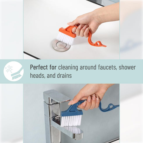 Slick- Window Track Cleaning Brush, 2 Pack, Tool for Window Groove Cleaning and Gap Cleaning