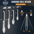 Grill Tongs Set of 4, BBQ Heat Resistant Kitchen Tongs for Cooking, Grilling, Heavy Duty Metal, 7", 9", 12", 14"