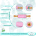 Mini Silicone Rolling Pin for Kids Baking, Ideal for Toddlers, Playdough, Cookies & Pastry - 9" Small Size (Pink)