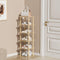 6-Tier Bamboo Shoe Rack - Vertical Shoe Rack for Small Spaces, Tall