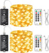 HXWEIYE 2-Pack 33FT 100LED Fairy Lights Battery Operated (Included) with Remote &