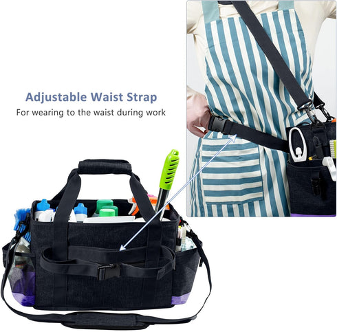 Cleaning Caddy for Cleaning Suppliers Organizer with Pockets for House Cleaning Essentials, Cleaning Organizer