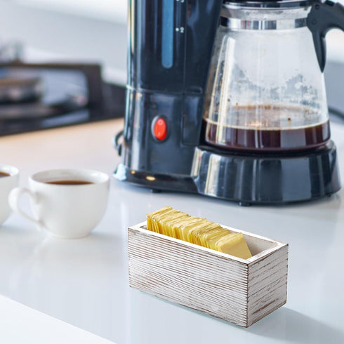 Packet Packet Packet Sugar Holder, Wood Sugar Caddy, Sugar Holder for Coffee Bar, Drink Organizer, Condiment Holder