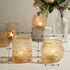 36 Packs 2x2.5inchs Votive Candle Holders for Valentine's Day, Gold Tea Light Candle Holders Glass, Votives Candle