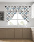 Swag Curtains Fall Valances for Windows, Geometric Vintage Moroccan Patterned Valances, 28"x36"x2, Washable Kitchen