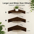 Set 3 Alsonerbay Corner Shelf Wall Mount, of Floating Shelves for Storage and Display, Rustic Wood Shelves for Bedroom
