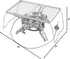 YETO Two Height Camping Grill Grate with Legs, 304 Stainless Steel Folding Campfire Grill for Outdoor Cooking