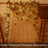 Fielegen 20 LED Rose Flower String Lights, 7.2ft Battery Powered Artificial Flower Garland for Home Garden
