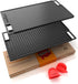 NutriChef NCCIRG59 Cast Iron Reversible Grill Plate - 18 Inch Flat Skillet Griddle Pan for Gas Range Grilling