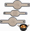 3 Set Grey Large Silicone Bread Sling, Oval and Round for Dutch Oven, Non-Stick and Easy to Clean