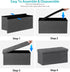 30Inches 660 lbs, ZenStyle Storage Ottoman Bench, Folding Footrest Padded Seat, Storage Chest Long Shoes Bench
