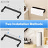 Counter Paper Towel Holder Under Cabinet, Black, Adhesive & Wall Mount, Under Paper Towel Rack for Kitchen