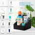 Toothbrush Holder for Bathrooms, 4 Slots with Detachable Bamboo Dividers, Black Organizer