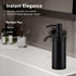 GAPPO Matte Black Soap Dispenser, Stainless Steel Metal Pump Hand Lotion Bottle for Bathroom, Bedroom, Kitchen (300ML)