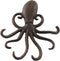 Wall Mount Swimming Octopus Tentacles Key Hook - 6 Tentacle Hooks, Beach Home Decor