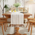 90 Inches 13"90") Wracra Rustic Hemstitch Table Runner, Linen Farmhouse Table Runners Long with Tassels for Dining