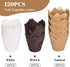 120 Counts Tulip Cupcake Liners for Baking, Food Grade Parchment Paper Muffin Holders, Greaseproof Wrappers