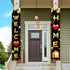 Welcome Home Door Banner Decoration, Black Gold Welcome Back Home Porch Banner for Outdoor Party Supplies