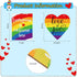 Jetec 2 Pieces Rainbow Pride Sign, "Everyone is Welcome Here" & "Love is Love" Wood Hanging Decoration