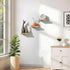6 5.5inch, 3 Pack Z metnal Mini Floating Shelves, Small Natural Wooden Display Wall Shelf for Picture Ledge, Pawlownia