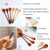 Wooden Spoons for Cooking: Long Handle Mixing, Stirring, Seasoning Spoons for Baking, Set of 6